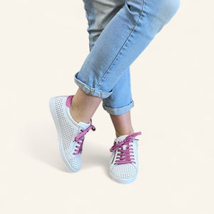 TEMPLE - WHITE/FUCHSIA