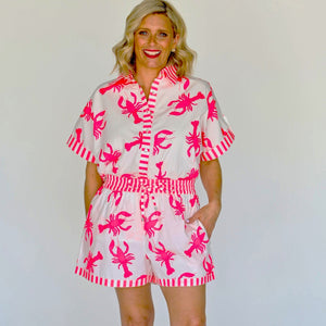TWIN SET LOBSTER - NEON PINK
