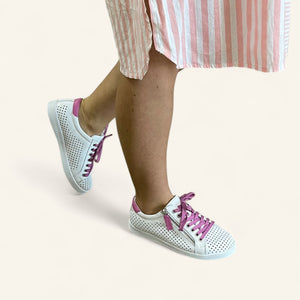 TEMPLE - WHITE/FUCHSIA