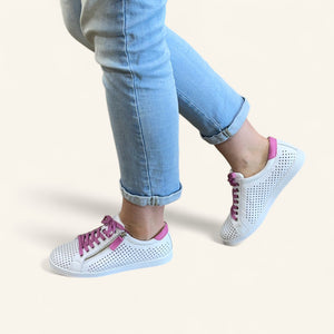 TEMPLE - WHITE/FUCHSIA