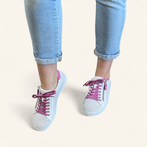 TEMPLE - WHITE/FUCHSIA