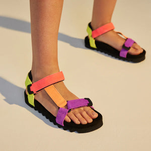 SANDAL TOOTH WEDGE - NEON POP