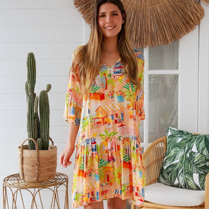 AALIYAH MIDI DRESS - MULTI