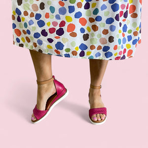LUCKY - CERISE/TAN