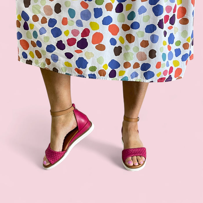 LUCKY - CERISE/TAN