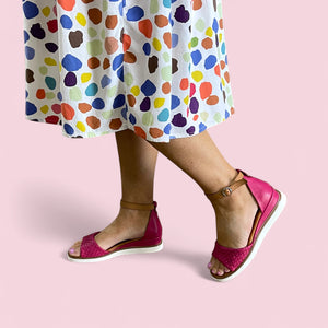 LUCKY - CERISE/TAN
